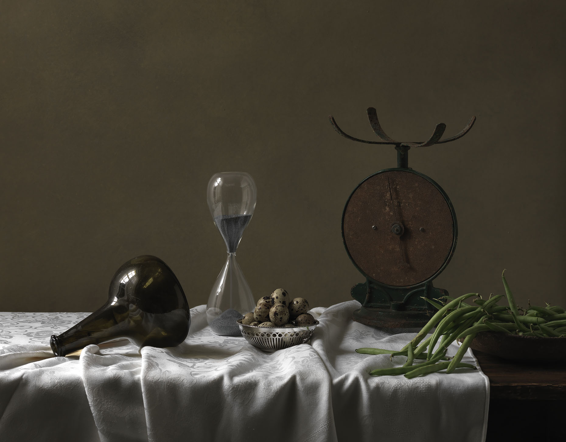Stil life with Hourglass & Scales